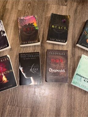 Lot of 8 paperback Books by Ted Dekker & Erin Healy and Bill Bright